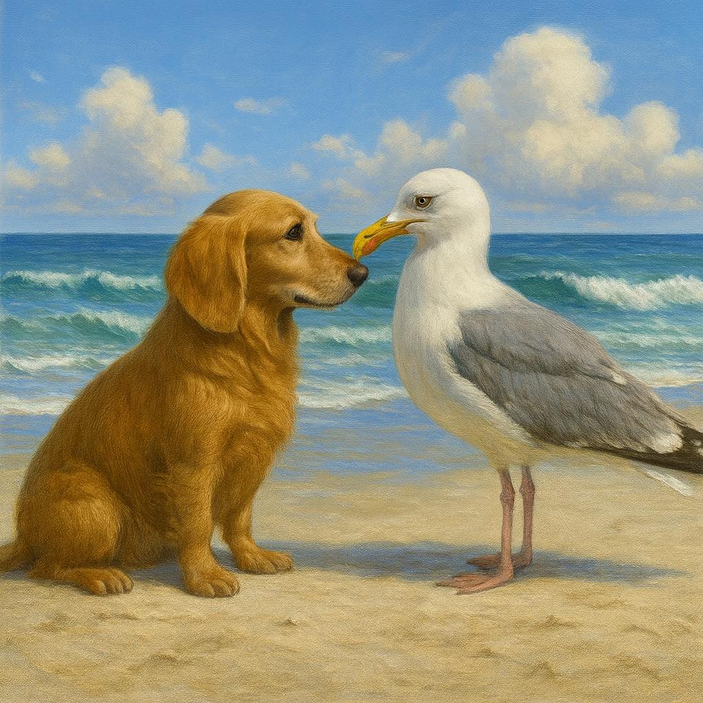 Beware of any sea gull that doesn’t fly away…